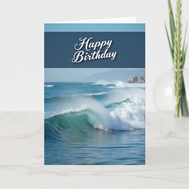 Joyful Ocean Wave Card (Front)