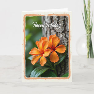Joyful Orange Floral Card