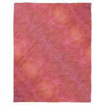 Joyful Orange & Pink Fleece Blanket