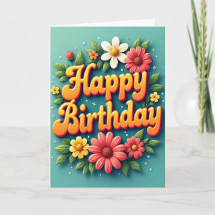 Joyful Orange Typography Card