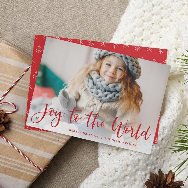 Joyful Overlay Holiday Photo Card | Scarlet (Creator Uploaded)