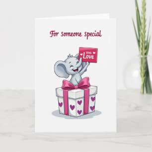 Joyful Pachyderm Love Card