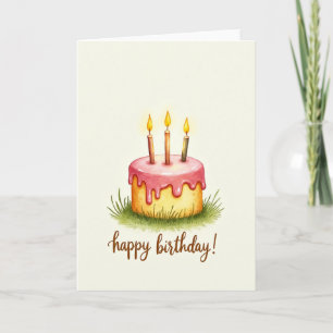 Joyful Painted Cake Card