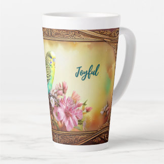 Joyful Parakeet Latte Mug