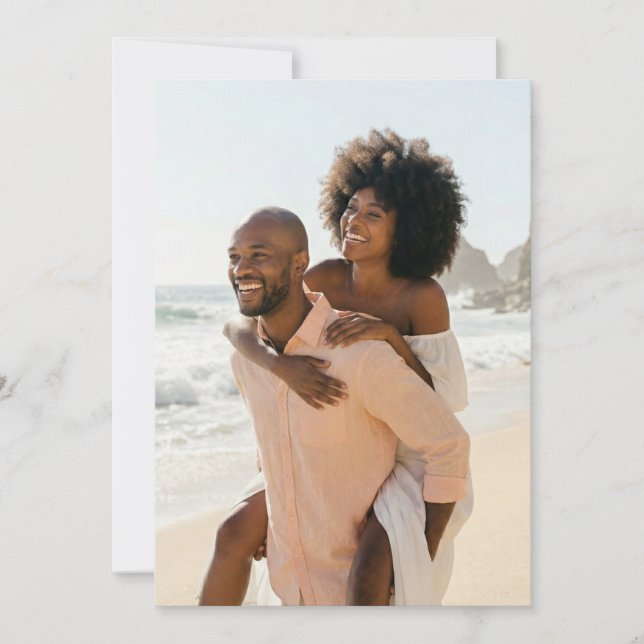 Joyful Pastel Beach Photo Invitation (Front)