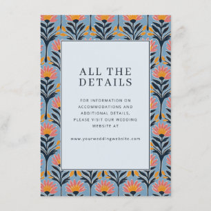 Joyful Pastel Floral Border Enclosure Card