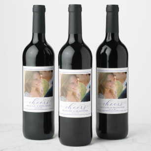 Joyful Pastel Modern Photo Wine Label