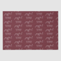 Joyful Pattern Merry Christmas Name Burgundy