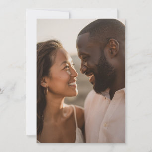 Joyful Peach Realistic Photo Invitation