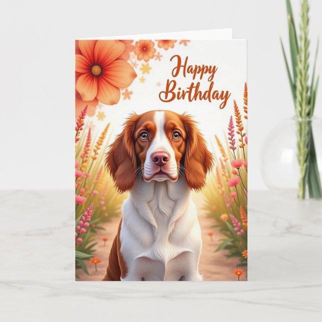 Joyful Pet Floral Birthday Card (Front)