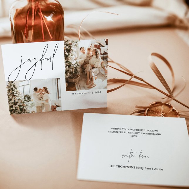 Joyful Photo Christmas Card | Modern Holiday Card (Creator Uploaded)