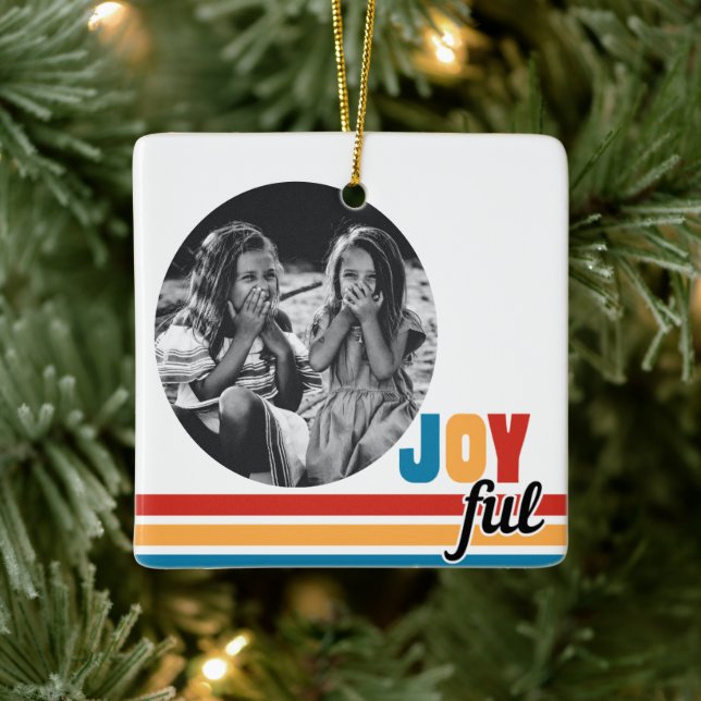 Joyful Photo Christmas Ornament (Tree)