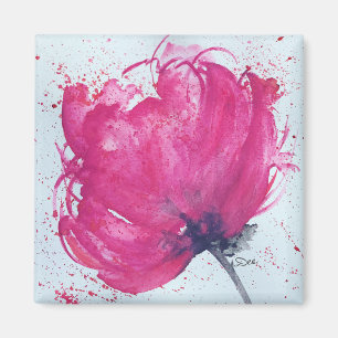 Joyful Pink Flower Magnet