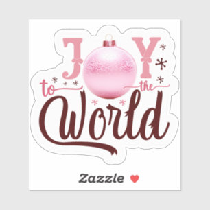 Joyful Pink Ornament for the Holidays