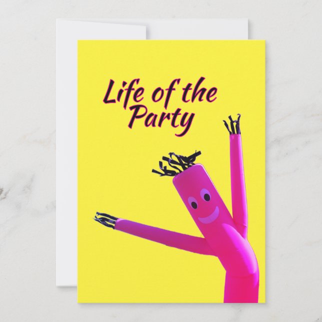 Joyful Pink Party Life  Invitation (Front)