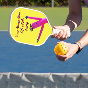 Joyful Pink Party Life Pickleball Paddle