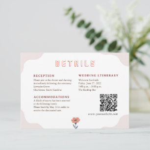 Joyful Playful Summer Floral Detail Enclosure Card