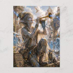 Joyful Pleasure / Pipe Blower / City Square Postcard