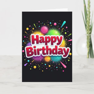 Joyful Powder Birthday Card