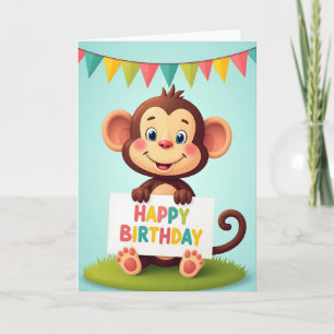 Joyful Primate Birthday Card