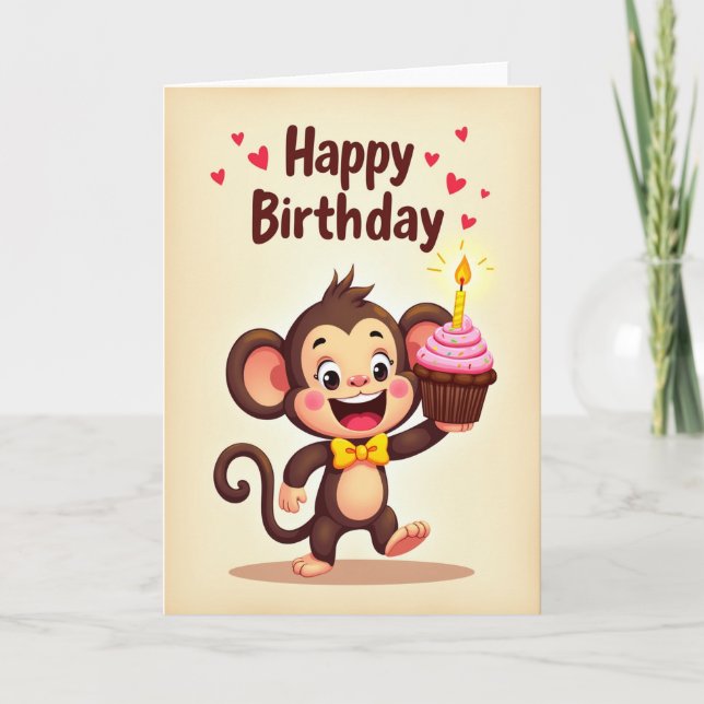 Joyful Primate Party Card (Front)