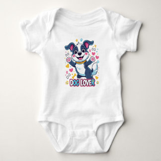 Joyful Pup: Perfect T-shirt for Dog  Baby Bodysuit