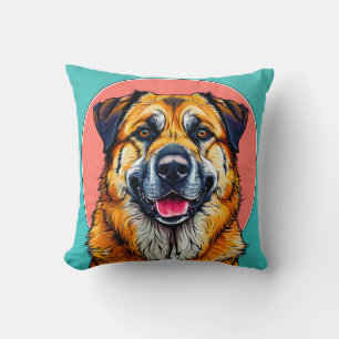 🐾 Joyful Pup Pop Art Decorative 🐾 Cushion
