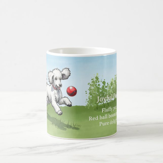 Joyful Puppy Play Haiku Mug (Center)