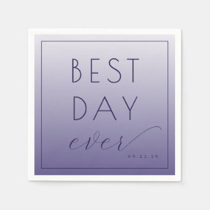 Joyful Purple Typographic Celebration Napkin