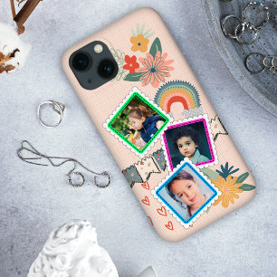 Joyful rainbow, flowers, hearts & flags custom iPhone 13 case
