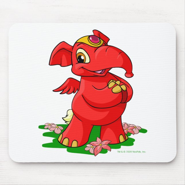 Joyful red Elephante in Shenkuu Mouse Pad (Front)