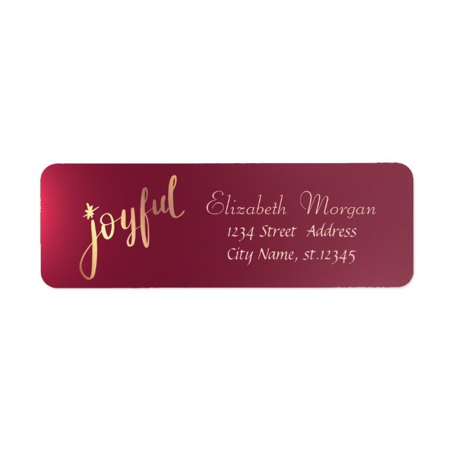 Joyful,Red Holiday,Christmas (Front)