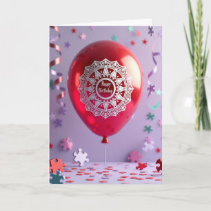 Joyful Ruby Balloon Card