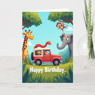 Joyful Safari Birthday Card