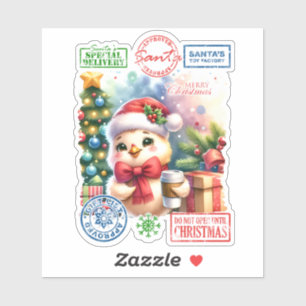 Joyful Santa Sack With Holiday Decor
