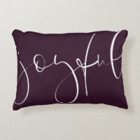 Joyful script plum holiday