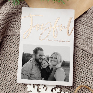 Joyful Script Rose Gold Photo