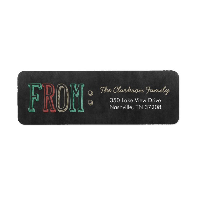 Joyful Season Holiday Return Address Labels (Front)