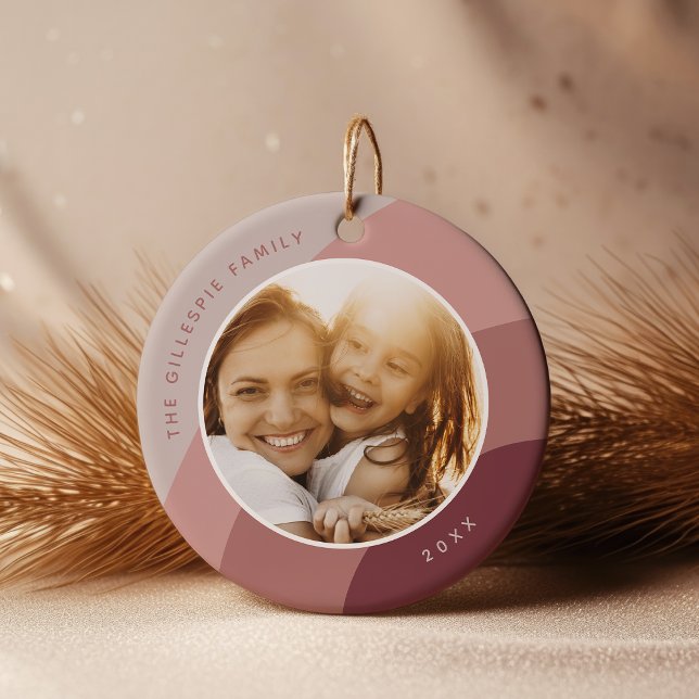 Joyful Shades | Custom Name & Year Photo Ceramic Tree Decoration (Creator Uploaded)