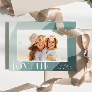 Joyful Shades   Modern Horizontal Photo Holiday Card