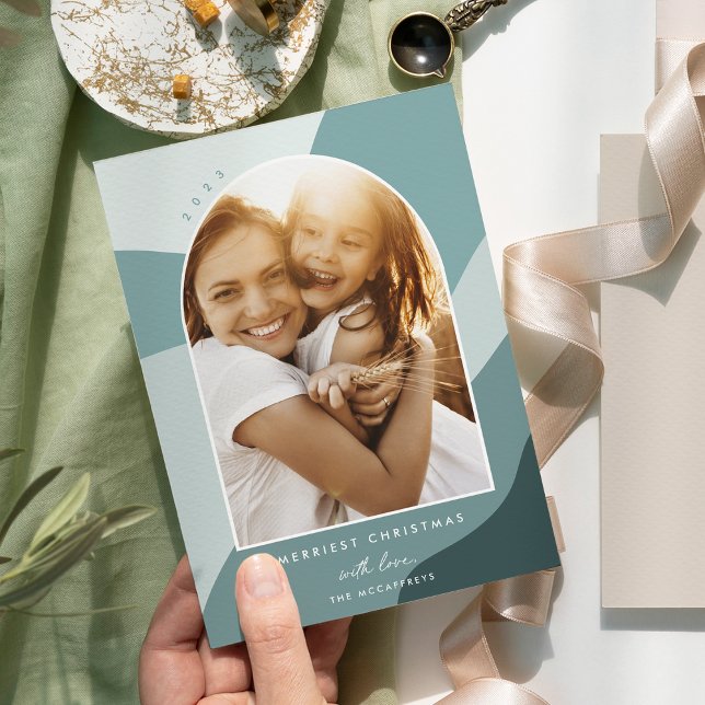 Joyful Shades | Vertical Arch Photo Holiday Card (Creator Uploaded)