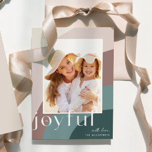 Joyful Shades Vertical Photo Holiday Card