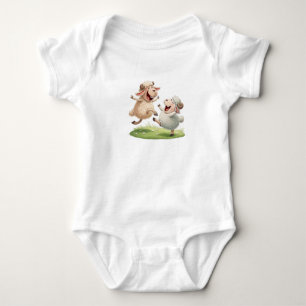 Joyful Sheep Duo Baby Bodysuit