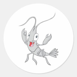Joyful Shrimp Classic Round Sticker