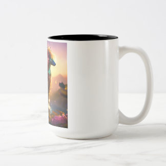 Joyful Sips: Vibrant Ceramic Mug,  Stunning Design Two-Tone Coffee Mug