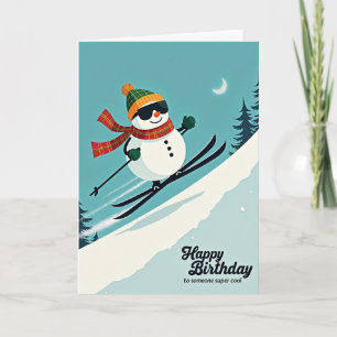 Joyful Ski Birthday Card