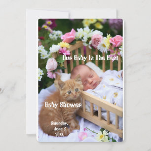 Joyful Smiling Baby & Happy Kitten Vibe Invitation