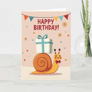 Joyful Snail Birthday Card