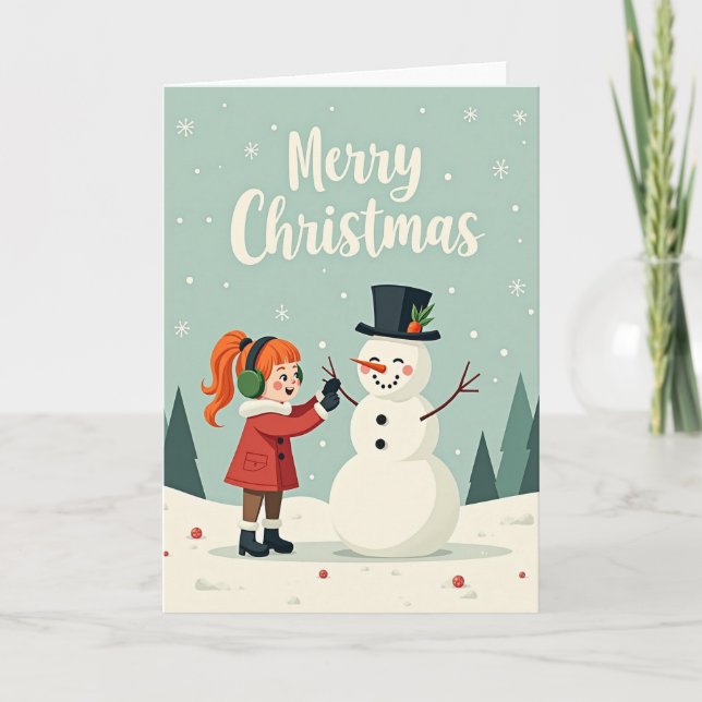 Joyful Snowman Builder Card (Front)