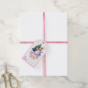 Joyful snowman Christmas gift tags